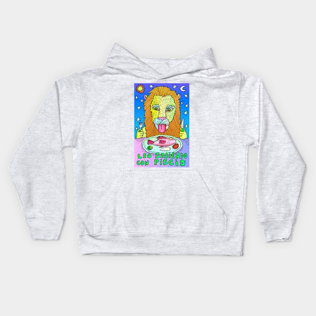 Leo dating Pisces Kids Hoodie by Majenye